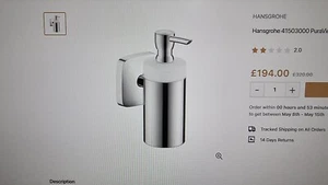 hansgrohe soap dispenser 41503000 - Picture 1 of 6