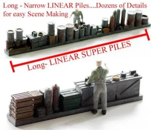 HO Eisenbahn Unordnung LINEARPFÄHLE über 6 Zoll beladene Details LACKIERT - Bild 1 von 1