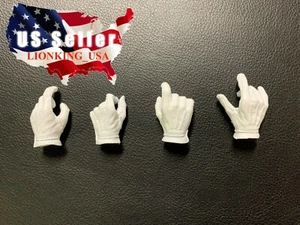 1/6 scale Joker White Gloves Gun Hands For 12" Hot Toys PHICEN Ganghood ❶USA❶ - Picture 1 of 2