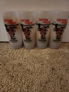 4 New Unused 12oz Captain Morgan Captain On Deck Beach Scene Plastic Tumblers! - Picture 1 of 3