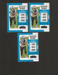 2021 PANINI CONTENDERS CHRISTIAN MCCAFFREY #15 LOT OF 3 CARDS - Picture 1 of 1
