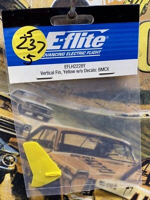 E-flite EFLH2228Y Vertical Fin W/O Yellow Decals Blade Mcx Micro NIP USA Shipped - Image 1 of 2