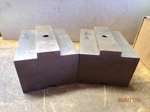 LOT LS , 2 SOLID METAL RISER BLOCKS MACHINIST JIG FIXTURE SETUP TOOLING - Picture 1 of 12