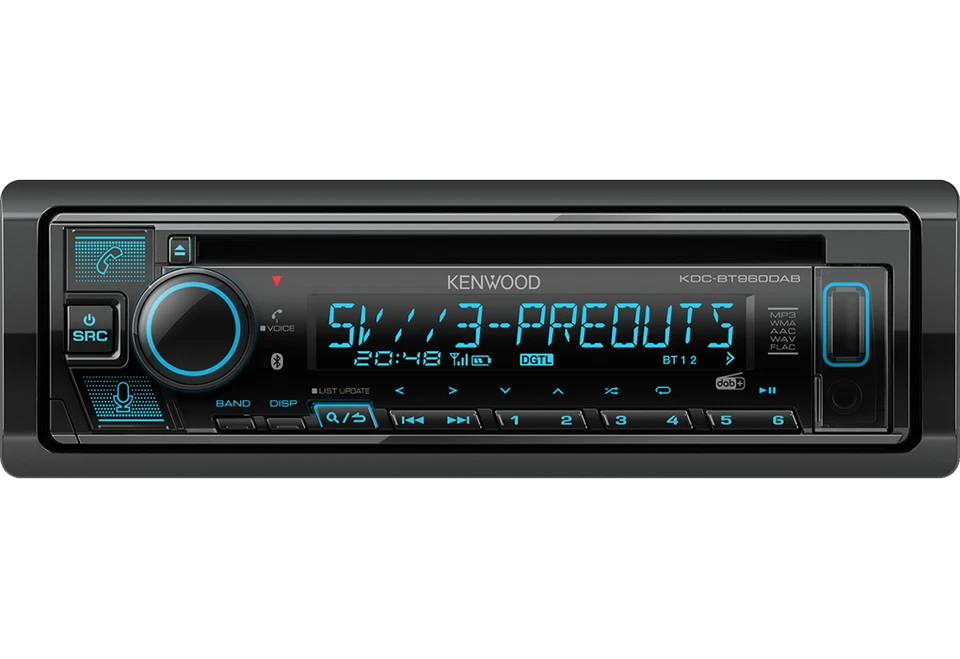 Kenwood KDC-BT960DAB 1-DIN Autoradio BT DAB inkl. Antenne 3x Cinch