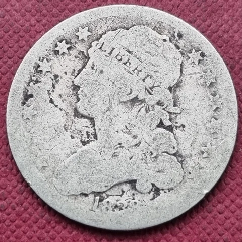 1838 Capped Bust Quarter 25c Circulated #55796 Cover
