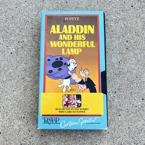Popeye In “Aladdin And His Wonderful Lamp (VHS) Also Included Bugs Bunny Short - Picture 1 of 6