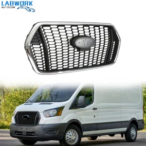 Chrome Front Upper Grille Fit For Ford Transit T150 T250 T350 Surround 2020-2022 - Picture 1 of 13