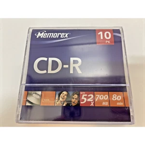 NEW & SEALED Memorex 10 Pack CD-R - 52x 700MB 80 Min - Picture 1 of 4