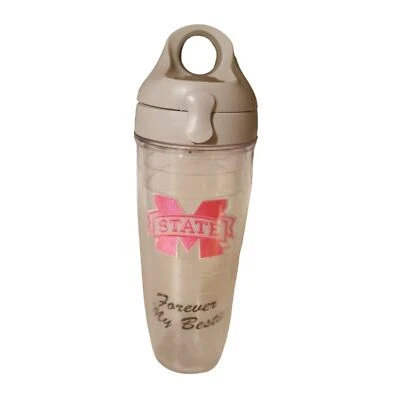 BOTELLA TERVIS AISLADA TRANSPARENTE MISSISSIPPI STATE CON TAPA ABATIBLE 24 OZ Foto 1 de 4