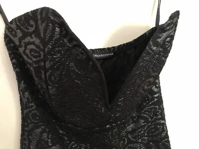 Foreign Exchange Strapless Deep V Dress Size Small Black And Silver - Image 1 of 4