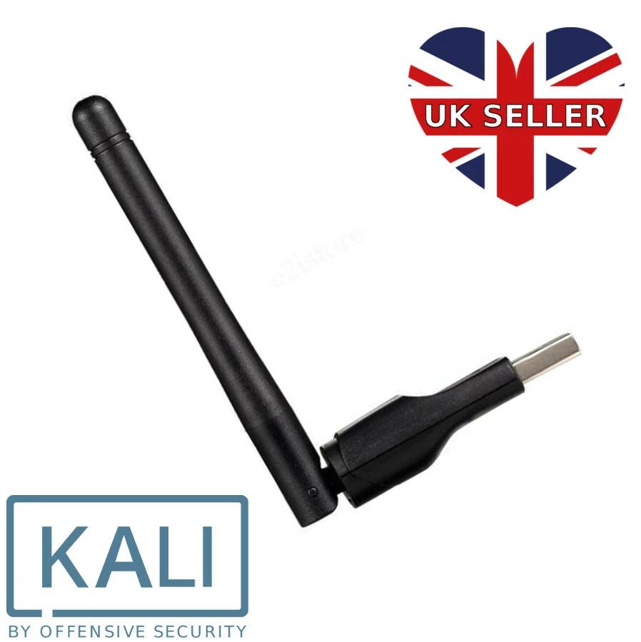 USB WiFi Adapter Kali Linux Aircrack Compatible Hack Wi-Fi Network 2dBi Antenna - Image 1 of 2