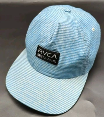 RVCA Sombrero Ligero Rayas Azul Blanco Gorra Snapback Ajustable Foto 1 de 4