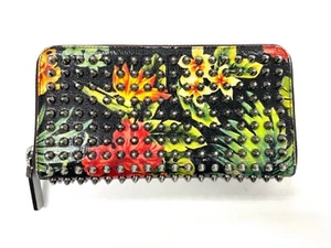 Christian Louboutin Hawaii Kawai Rockstud Spike Leather Long Zip-Around Wallet - Picture 1 of 19