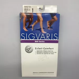 SIGVARIS 860 SELECT COMFORT 20-30 OPEN TOE THIGH HIGH STOCKINGS S1 CRISPA NEW - Picture 1 of 4