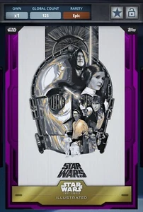 Star Wars Card Trader Illustrated 2023 Epic Purple CTI Star War (The Forth) - Picture 1 of 2