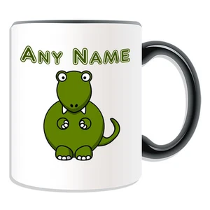 Personalisiertes Geschenk Tyrannosaurus Becher Geldbox Tasse Name albern Trex T Rex Dino - Bild 1 von 20