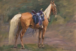 Impresión artística de giclee occidental Horse de Richard Lorenz envío gratis - Imagen 1 de 3
