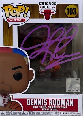Figura Funko POP firmada por Dennis Rodman JSA y Rodman holograma exclusivo auténtico puro Foto 1 de 4