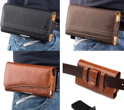 For Samsung Galaxy S21+ 5G - Leather Belt Clip Pouch Holster Card Slot Case - Image 1 of 3