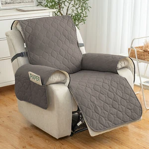 100% waterproof non-slip recliner sofa cover, stretch-strap recliner pet cover, - Picture 1 of 80