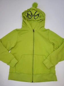 Hanna Andersson Grinch Zip Up Jacket size 130 (8) hood - Picture 1 of 4