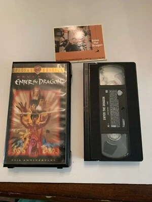 1973 Enter The Dragon Special Edition 25th Anniversary VHS Video Tape Bruce Lee Foto 1 de 2
