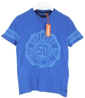 Superdry Athletic Rosetta Camiseta Hombre Pequeño Corto Manga Codo Cuello Azul - Imagen 1 de 4