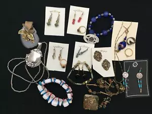LOT of 20 Pieces Handmade Jewelry Boutique EARRINGS Necklaces BRACELETS Rings - Picture 1 of 12