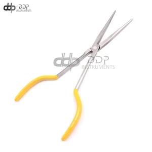 Removedor de ganchos alicates de pesca nariz larga 11 pulgadas agarre amarillo acero inoxidable - Imagen 1 de 3