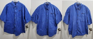 Lot of x3 Comcast Employee Blue Button Down Short Sleeve Pocket Shirt Size 2XL - Picture 1 of 24