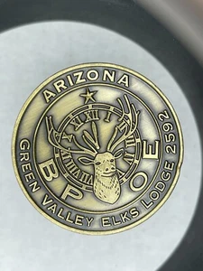 Arizona Green Valley Elks Lodge 2592 BPOE Challenge Coin - Picture 1 of 3