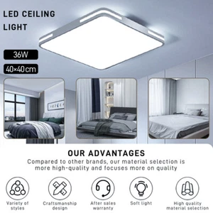 Square LED Ceiling Light Panel Down Lights Large Lamp Dinning Room Kitchen Lamp - Picture 1 of 13