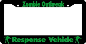 GREEN ZOMBIE OUTBREAK RESPONSE VEHICLE License Plate Frame - Picture 1 of 1