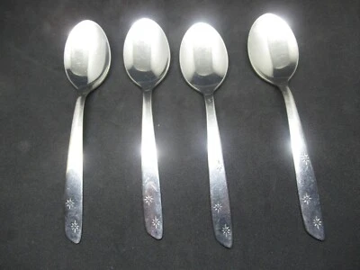 Colheres de chá de céu noturno 4 talheres superiores de aço inoxidável - Imagem 1 de 4