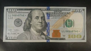 Billete de $100 dólar *nota estrella* Serie A 2009 Raro excelente estado LL06648746☆ s-1E - Imagen 1 de 2