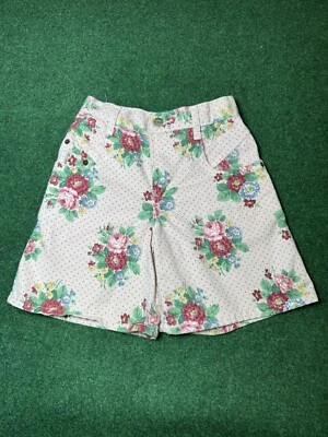 Pantalones Cortos Años 90 Floral Palmetto’s Denim Estilo Guess Cintura 22 pulgadas Lindo Hipster Foto 1 de 4
