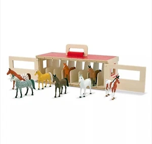 Melissa & Doug Mitnehm-Show-Pferdestall Spielset mit Holzstallbox und - Bild 1 von 1
