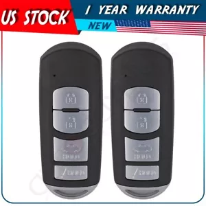 2 Remote Car Key Fob for Mazda 6 2014 2015 2016 2017 2018 WAZSKE13D02 4 Buttons - Picture 1 of 12