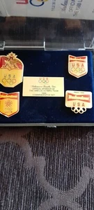 1988 Anheuser-Busch Olympic Pin USA Commemorative Set In Box - Seoul - Budweiser - Picture 1 of 2