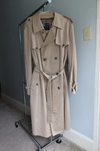 Christian Dior Monsieur Trench Coat Mens Tan Khaki Belted Overcoat - Foto 1 di 9