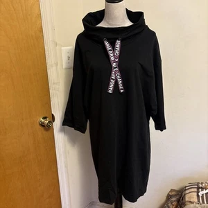 Armani Exchange Women’s Hooded Dress Black XL - Picture 1 of 8