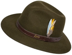 Sombrero de caza Skogen® con conjunto de sombrero "pluma decorativa" marrón impermeable y enrollable sombrero de cazador - Imagen 1 de 4