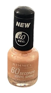 Rimmel London 60 seconds vinyl shine nail polish varnish 840 Peaches and cream - Picture 1 of 1
