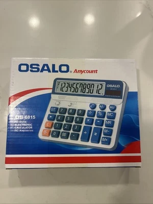 Desktop Calculator Extra Large 5In LCD Display 12-Digit Big Button Giant Account - Image 1 of 3