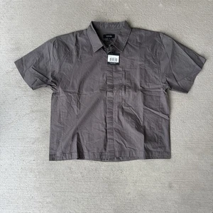 Camisa Entire Studios Para Hombre Habitación Mediana Marrón Calce Cuadrado Algodón Nueva Con Etiquetas - Imagen 1 de 7