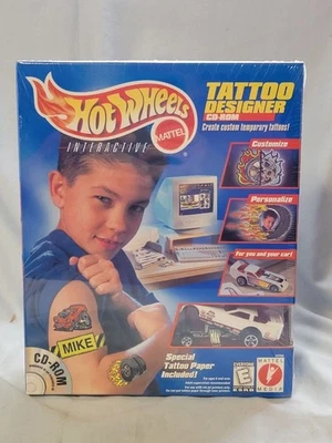 Hot Wheels Interactive Tattoo Designer 1999 con CD-ROM de PC de coche divertido nuevo sellado Foto 1 de 4