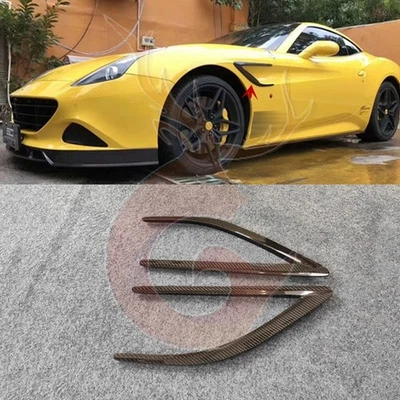2x For Ferrari California T 2015-2018 Carbon Fiber Car Side Air Vent Fender Trim - Imagem 1 de 4