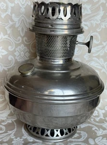 Antique Aladdin Oil Lamp Only Model #11 Mantle 11 Nickel Finish - Bild 1 von 15
