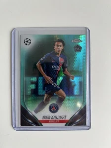 Ethan Mbappe Rookie Card Aqua Prism 23/24 Topps Chrome UEFA Club Competitions - Picture 1 of 3