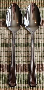 ( 2 ) Gorham FAIRVIEW Oval Soup Spoons 18/8 Stainless Glossy Flatware 7" - Picture 1 of 7